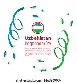 Happy Republic of Uzbekistan Independence Day Vector Design Template Illustration