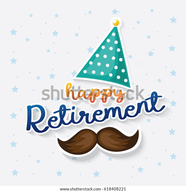 Happy Retirement Stock Vector (Royalty Free) 618408221