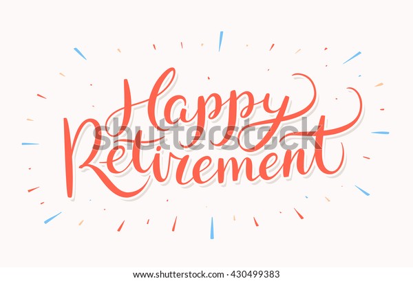 Happy Retirement Banner Stock Vector Royalty Free 430499383