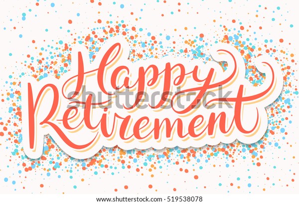 Happy Retirement Banner Stock Vector (Royalty Free) 519538078