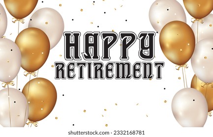 Happy retirement beautiful vector illustration