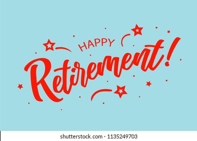 Happy Retirement Card Beautiful Greeting Scratched Stock Vector ...