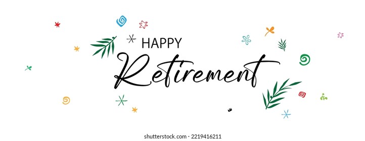 happy retirement card  on white background	