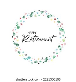 happy retirement card  on white background	