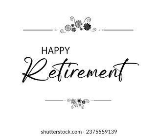 happy retirement card  on white background	