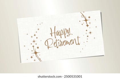 happy retirement card  on white background	