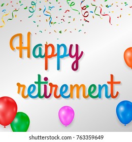 Happy Retirement Colorful Fireworks On White Stock Vector (Royalty Free ...