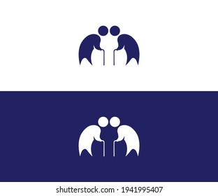 Happy Retirement For Elderly People Nursing Home Logo Design