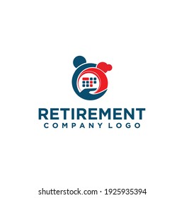 Happy retirement for finance and wealth logo vector