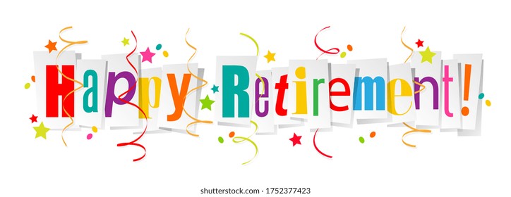 Happy retirement on cut letters