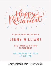 Happy retirement. Party invitation.