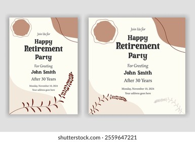 happy retirement party invitation flyer design 