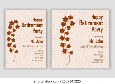 happy retirement party invitation flyer design 