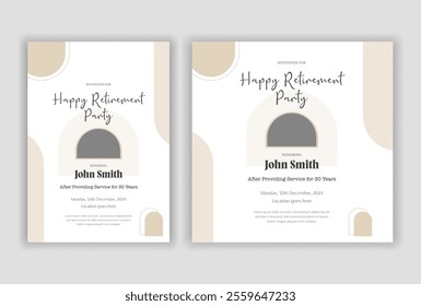 happy retirement party invitation flyer design 