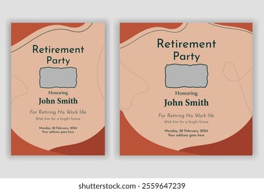 happy retirement party invitation flyer design 