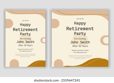 happy retirement party invitation flyer design 