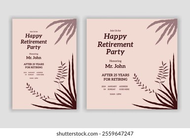 happy retirement party invitation flyer design 