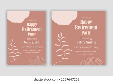 happy retirement party invitation flyer design 