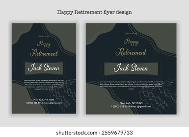 Happy retirement party invitation flyer design template
