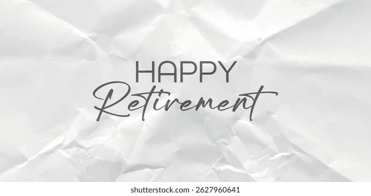 sinal de informações de texto de aposentadoria feliz