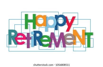 Happy Retirement Vector Letters Stock Vector (Royalty Free) 1056808511 ...