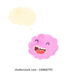 nube de dibujos animados retro feliz