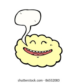 Happy Retro Cloud Cartoon