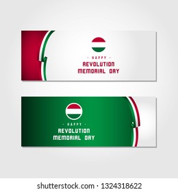Happy Revolution Memorial Day Vector Template Design Illustration