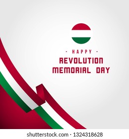 Happy Revolution Memorial Day Vector Template Design Illustration