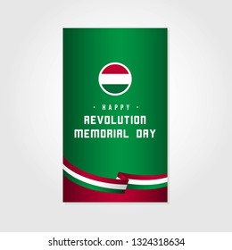 Happy Revolution Memorial Day Vector Template Design Illustration
