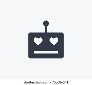 happy robot icon isolated on clean background. happy robot icon concept sign for your web site, mobile, logo, app and ui design happy robot icon vector illustration