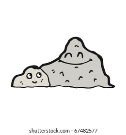 happy rocks cartoon