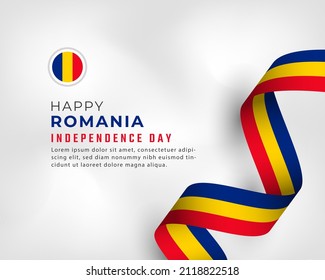 Happy Romania Independence Day May 10th Celebration Vector Design Illustration. Template for Poster, Banner, Advertising, Greeting Card or Print Design Element
