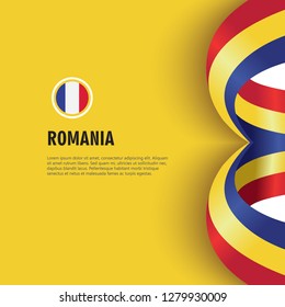 Happy Romania Independence Day Vector Design Illustration Template