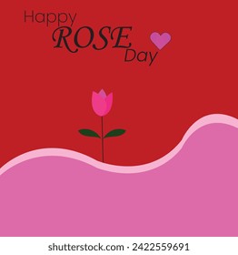 Happy rose day card design
