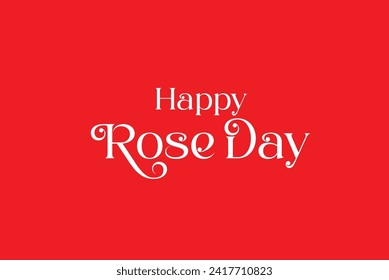 Feliz Día de la Rosa Inglés Caligrafía Día de la Rosa Fuente Elegante Día de la Rosa Deseos del Tipo de letra en inglés