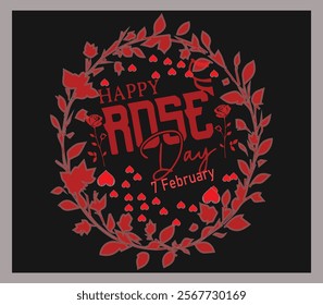Happy Rose Day Post and Greeting Card. 7 February
