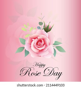  Happy rose day, Vector illustration design.