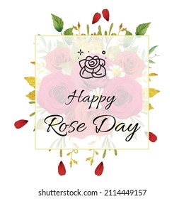  Feliz día de la rosa, diseño de ilustración vectorial.