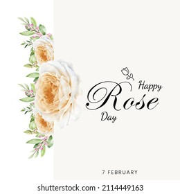  Happy rose day, Vector illustration design.