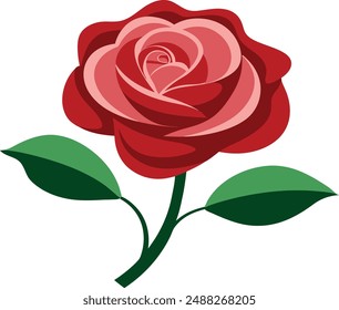 Happy rose day wallpaper image. red rose vector flower for rose day valentine's. Banner, cover, poster, greeting, card, wallpaper, design,