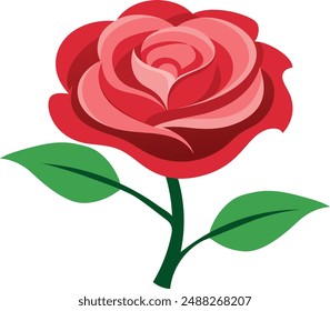 Happy rose day wallpaper image. red rose vector flower for rose day valentine's. Banner, cover, poster, greeting, card, wallpaper, design,