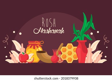 happy rosh hashana food celebration