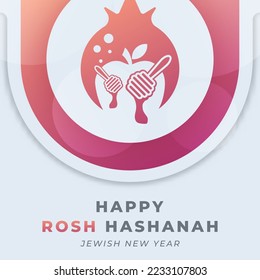 Happy Rosh Hashanah Day Celebration Vector Design Illustration. Template for Background, Poster, Banner, Advertising, Greeting Card or Print Design Element