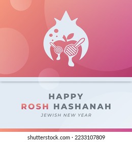 Happy Rosh Hashanah Day Celebration Vector Design Illustration. Template for Background, Poster, Banner, Advertising, Greeting Card or Print Design Element