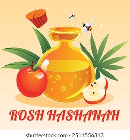 FELIZ ROSH HASHANAH DIA ILUSTRAÇÃO