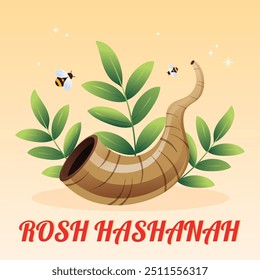 FELIZ ROSH HASHANAH DIA ILUSTRAÇÃO