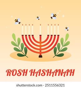 FELIZ ROSH HASHANAH DIA ILUSTRAÇÃO