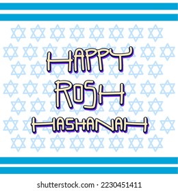 happy rosh hashanah day. template. illustration. doodle. hand drawing. hand drawn. typography. lettering