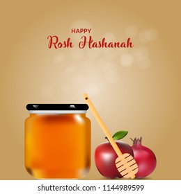 Happy Rosh Hashanah  greeting card, template and poster design illustration. Jewish new year vector illustration. 